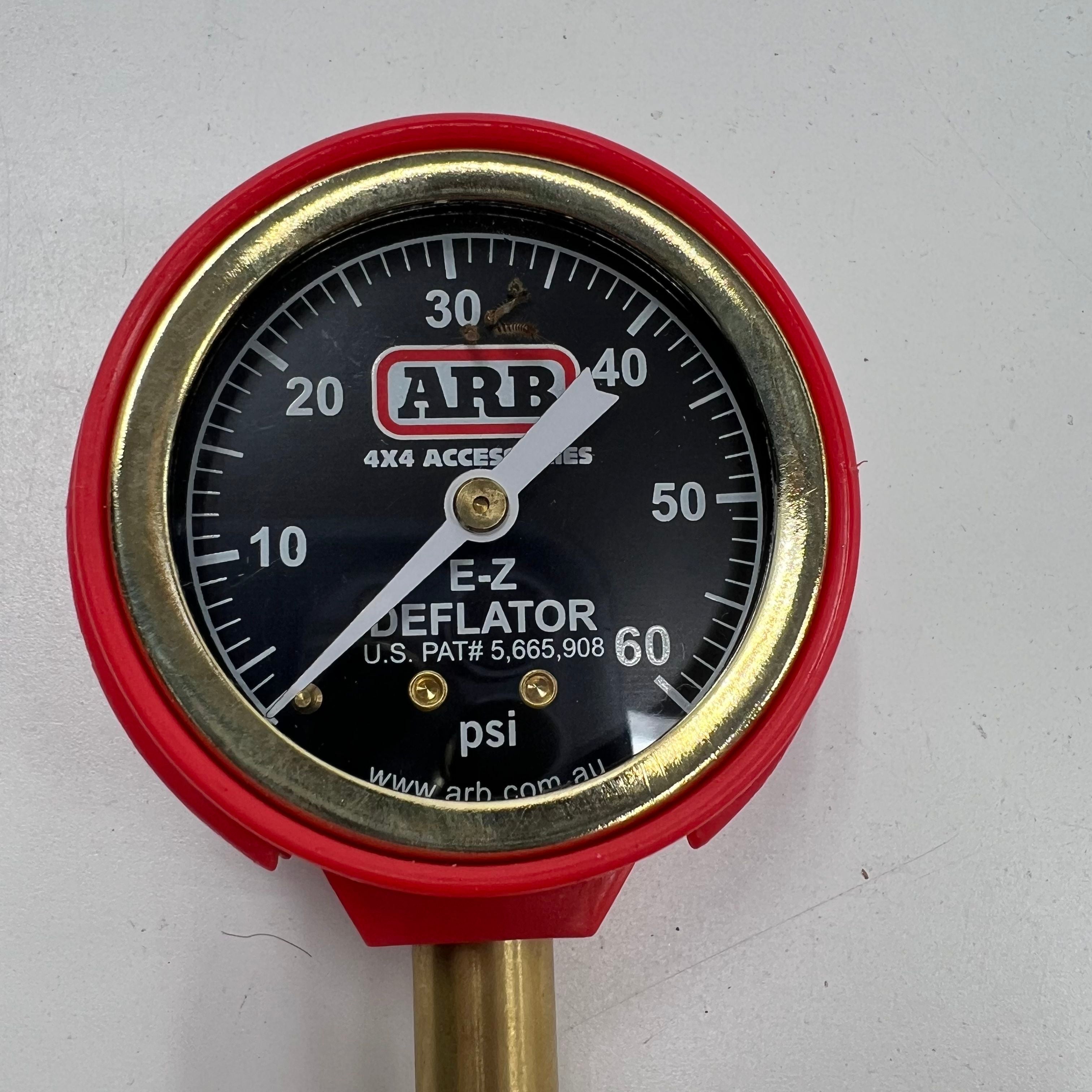 ARB E-Z Deflator Analog Tire Gauge 0-60 PSI w/ Valve Core Tool & Pouch