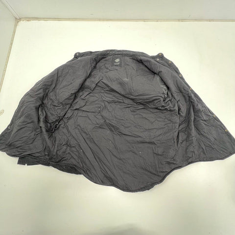 Harley-Davidson Men's Black Quilted Shirt Jacket Snap Front Lined Shacket Size L