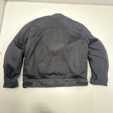 River Road Phoenix Black Mesh Vented Protective Motorcycle Jacket Men's 2XL
