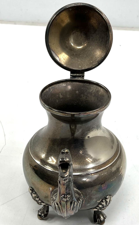 F.B. Rogers Silver Plate Ornate Victorian Style Tea Pot Holloware 10.5"