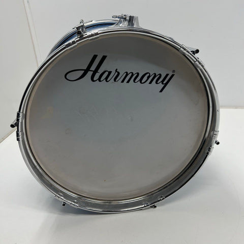 Vintage Harmony Marching Tenor Drum 15.5" x 12" Blue Wrap Finish Chrome