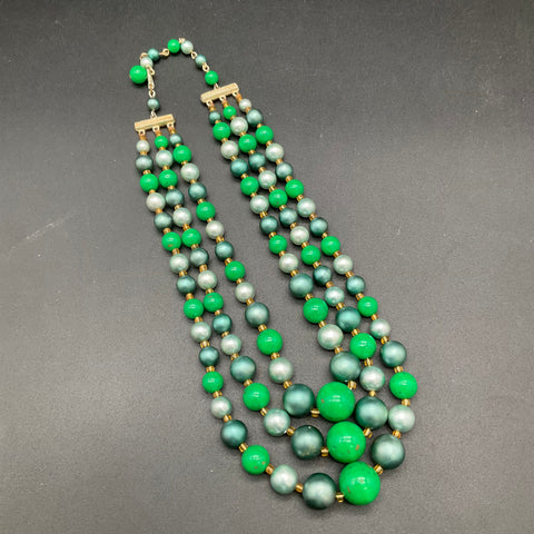 Vintage Costume Jewelry Lot 4 Necklaces Japan Multi-Strand Faux Pearl Beaded