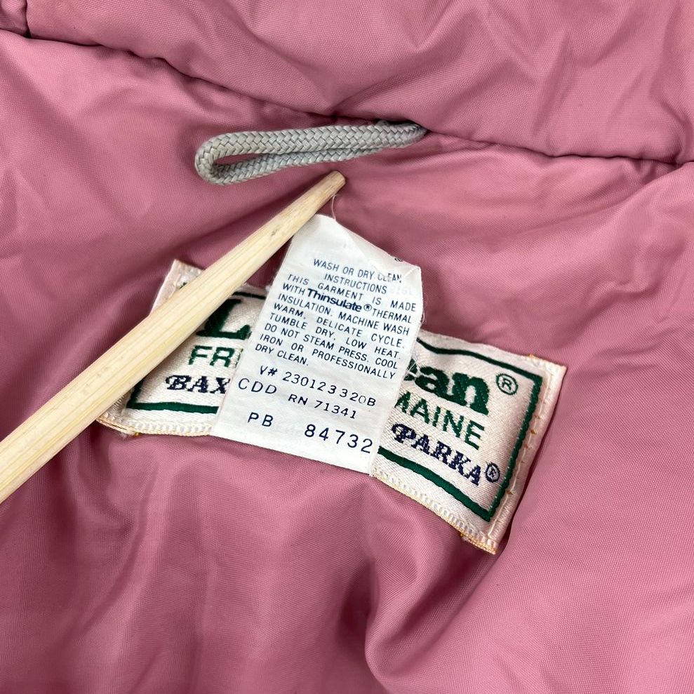 Vintage 80s LL Bean Mauve Baxter State Parka Insulated Hooded Jacket Womens L