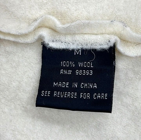 Vintage Pamela Dennis Private Client Women's Cream Wool Cropped Jacket Sz M