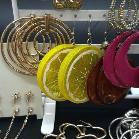 Argento Vivo Panacea Boho Fashion Earring Jewelry Lot 35+ Pairs Hoops Studs