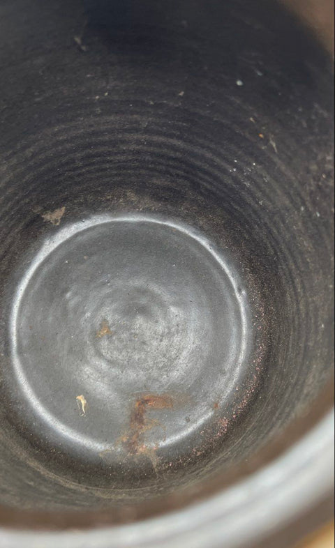 Antique Stoneware Jug Crock Salt Glaze Albany Slip Interior 10" 19th Century