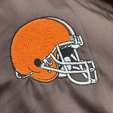 Vintage Reebok Men's Cleveland Browns NFL Full Zip Windbreaker Brown XL NWT