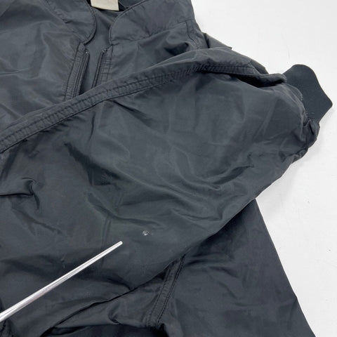 Vintage Tony Lama Men's Black Nylon Windbreaker Bomber Jacket Logo Sz XXL