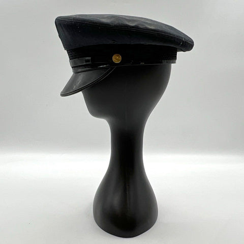 Midway Cap Co Vintage USPS Postal Service Peaked Hat Black Size Large