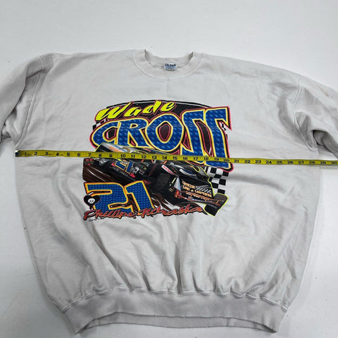 Vintage 2006 Wade Cross NASCAR Racing Crewneck Sweatshirt Phillips NE Sz XXL