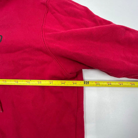 True Religion Men's Red Core Zip Up Buddha Graphic Hoodie Size XXL