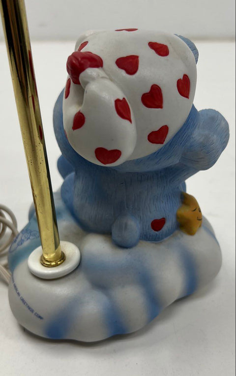 Vintage Care Bears Bedtime Bear Ceramic Table Lamp 1983 American Greetings