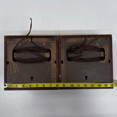 Vintage Wood Case Bookshelf Speakers Pair Not Tested Sold As Is