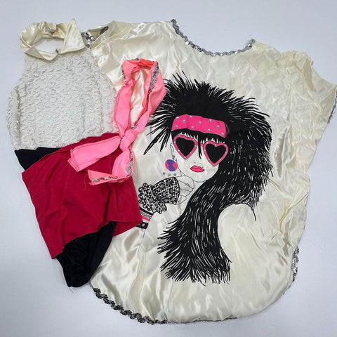 Vintage 80s Wolff Fording Art Stone Dance Costume Lot 80s Graphic Sequins