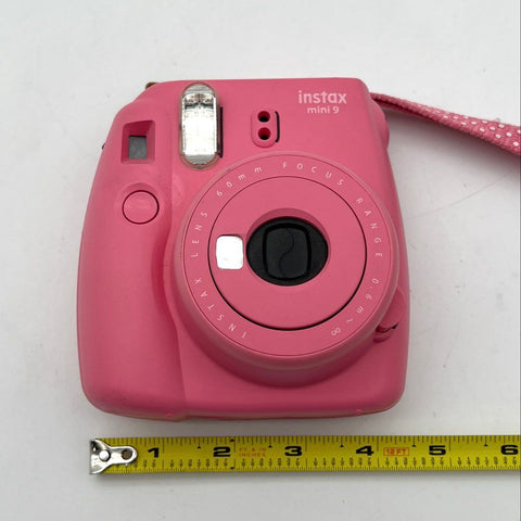 Fujifilm Instax Mini 9 Instant Film Camera Pink with Wrist Strap