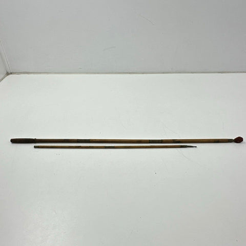 Antique 2-Piece Wood Gun Cleaning Rod Set Shotgun Rifle 39" Mop Swab Eyelet