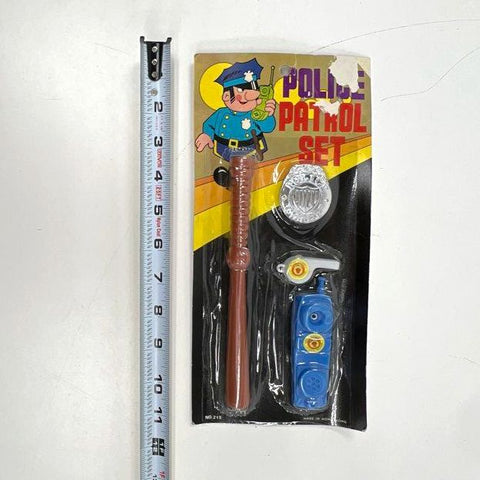 Lot of 3 Vintage Police Patrol Set No. 215 Made in Hong Kong Toys NIP Sealed