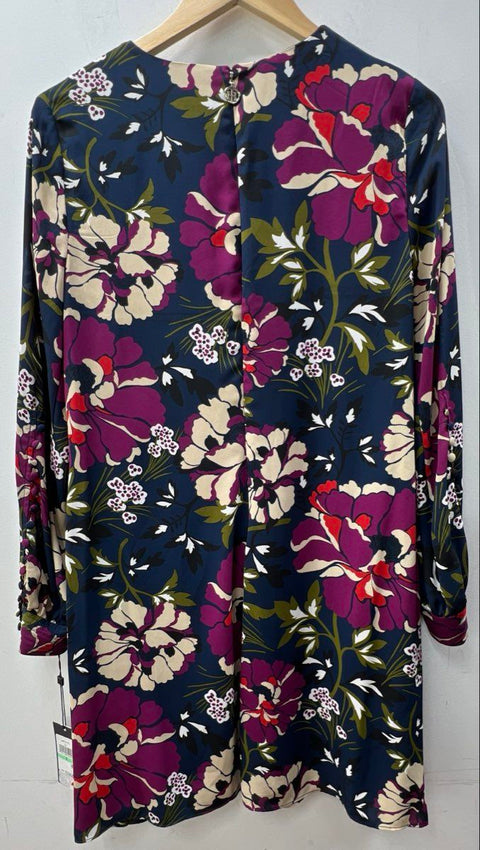 Tommy Hilfiger Women's Navy Blue Floral Long Sleeve A-Line Dress NWT Sz 8