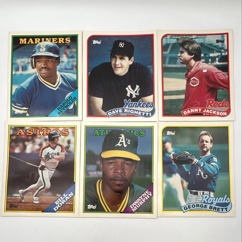 Vintage Topps MLB Baseball Card Folders Lot 1980s George Brett Dave Winfield