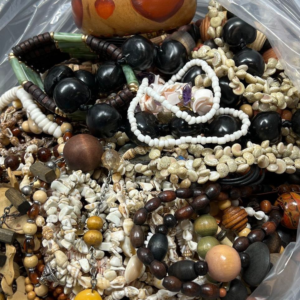Shells and Wood Costume Jewelry Grab Bag