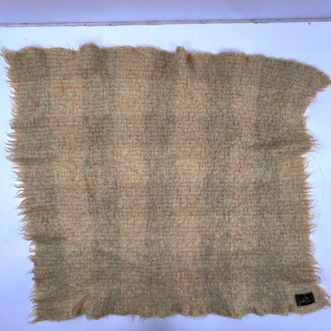 Vintage Royal Scot Mohair Wool Blanket Plaid Made in Great Britain 44x42