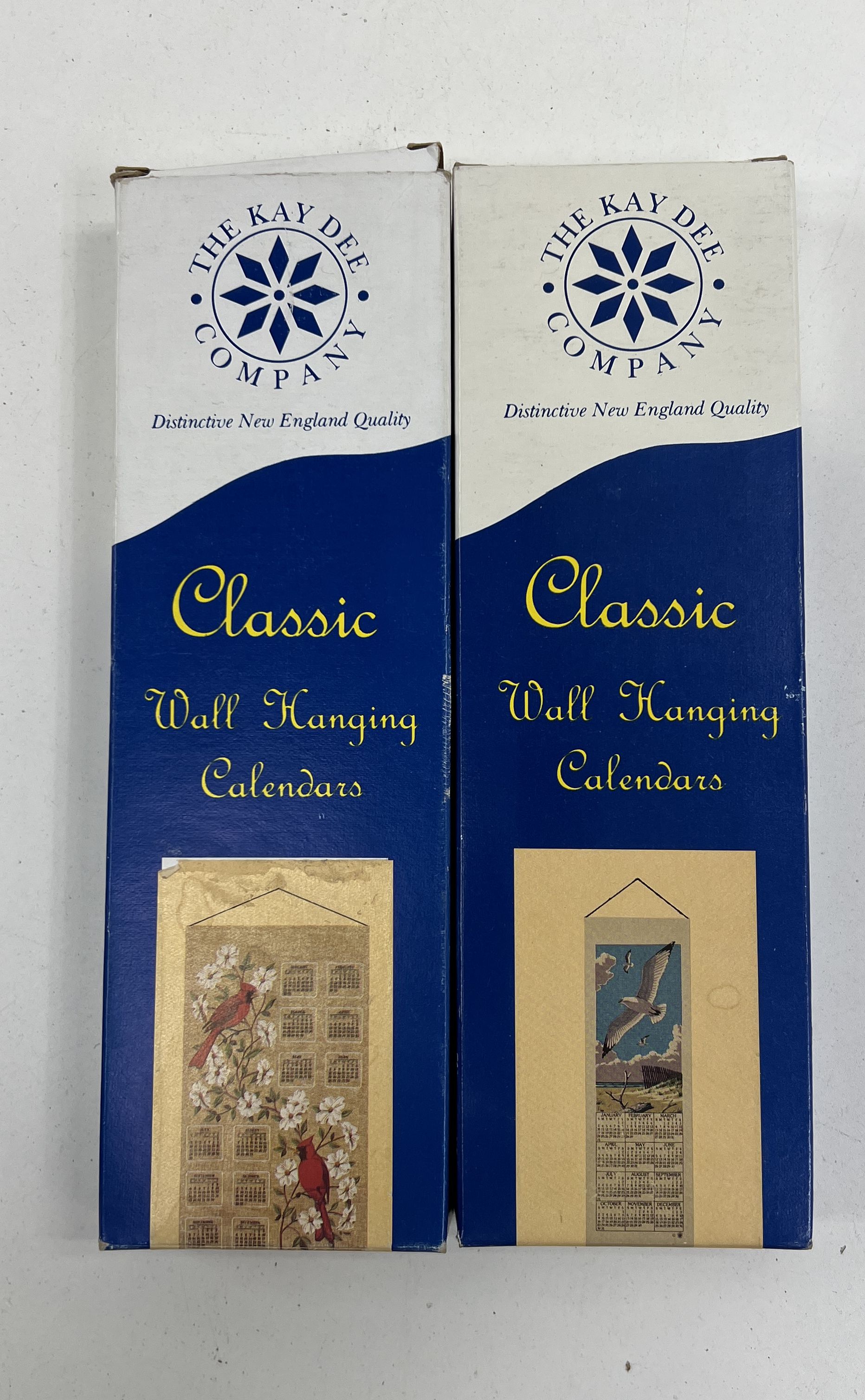 Vintage Kay Dee Linen Wall Calendar 12pc Lot 1970s Handprints New England USA