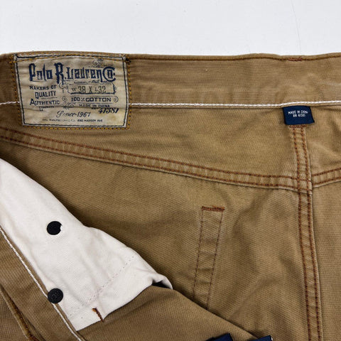 Polo Ralph Lauren Men's Brown Straight Fit Cotton Twill 5-Pocket Pants 38x32