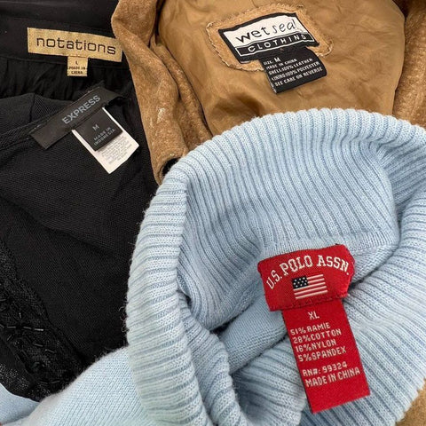 Vintage Y2K Womens Top Lot of 4 Wet Seal Express USPA Jacket Sweater Sz M L XL