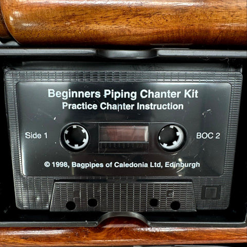 Bagpipes of Caledonia Beginners Piping Chanter Kit with Cassette and Reed