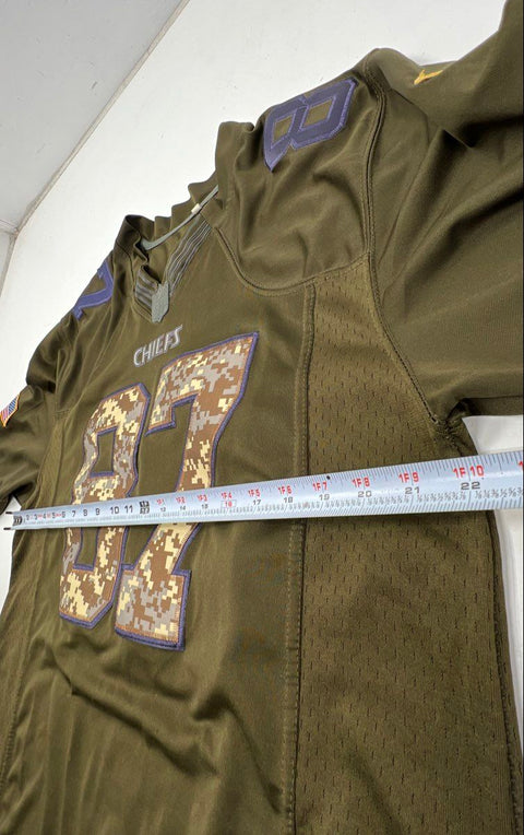 Nike Men's Kansas City Chiefs Travis Kelce Salute to Service Jersey Olive Sz L