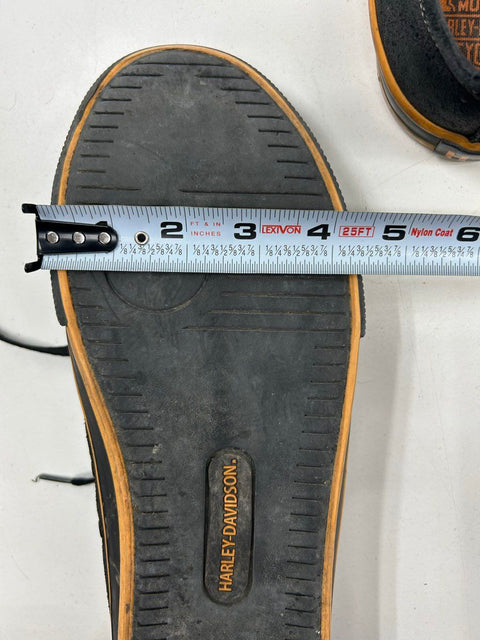 Harley-Davidson D93811 Black Suede Gum Sole Low Top Sneakers Men's Size 11.5