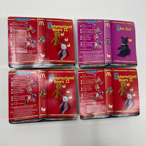 1999 Ty Teenie Beanie Baby McDonalds Lot 4 Spangle Osito Germania End Sealed