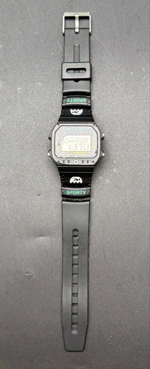 Vintage Casio TS-1200 Digital Thermometer Watch 100M Sporty