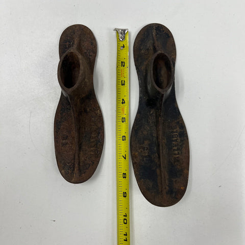 Antique Malleable Cast Iron Cobbler Shoe Lasts Forms Lot of 2 Rustic Decor 7L