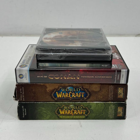 World of Warcraft Burning Crusade PC Big Box Game Lot Blizzard Conan