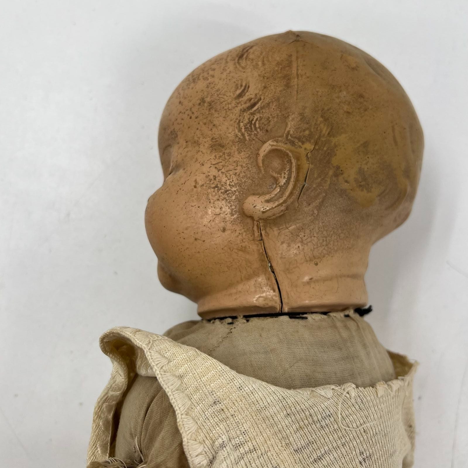 Vintage 1930s K&K Toy Co Hug Me 22" Composition Baby Doll Sleep Eyes Crazing