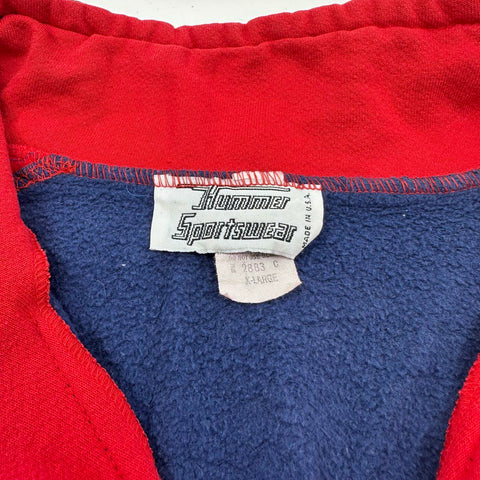 Vintage 90s Hummer Sportswear NY Giants Quarter Zip Pullover Sweatshirt Sz XL