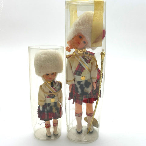 Vintage Doll Lot 4 Pieces Schmid Shackman Bisque Baby Scottish Guard Figures