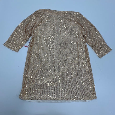 NWT Vince Camuto Gold Holiday Hues Sequin Boatneck Shift Dress Women's XL