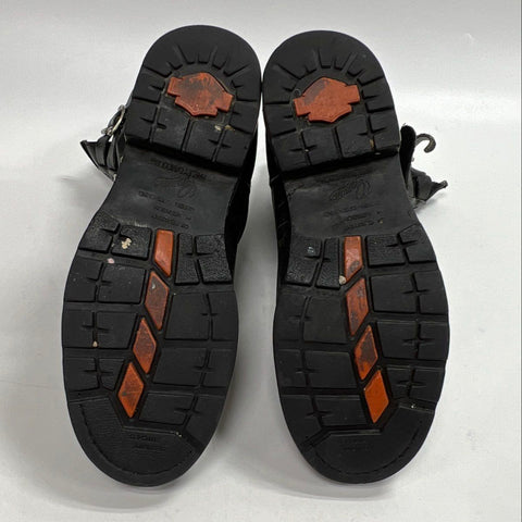 Harley Davidson Black Leather Biker Engineer Boots See Measurements