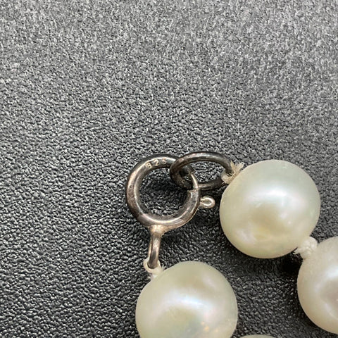 Sterling Silver 925 Pearl & Faux Pearl Jewelry Lot 11pc Necklaces Bracelets