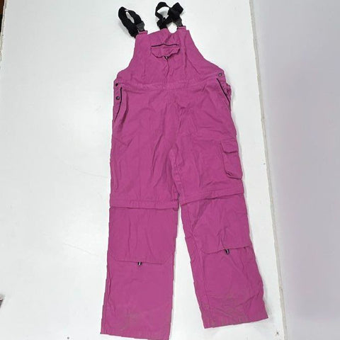 Vintage Y2K Rosies Workwear Womens Magenta Bib Zip Off Overalls Size XL