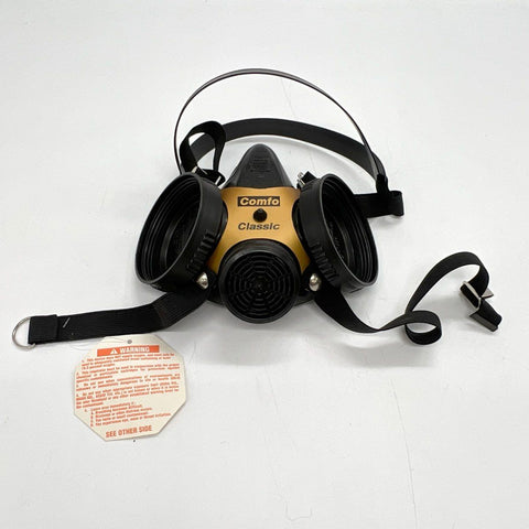 MSA Comfo Classic Half-Mask Respirator Face Mask Black Gold NWT Sz L