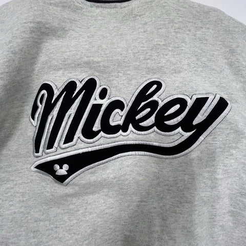 Vintage 90s Mickey & Co Disney Varsity Jacket Embroidered Script Logo Sz L
