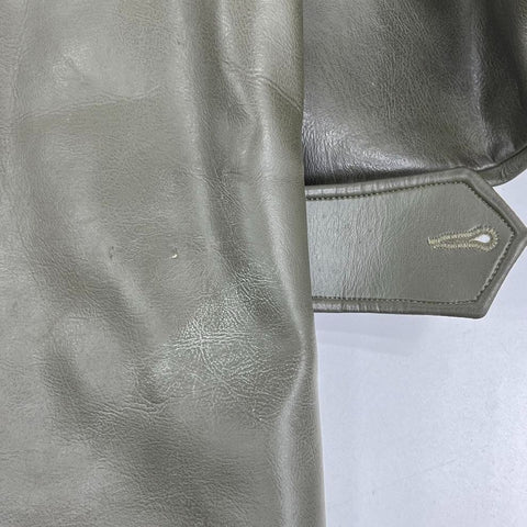 Vintage 70s Bolta Flex 400 Faux Leather Sherpa Lined Car Coat Jacket Sz L