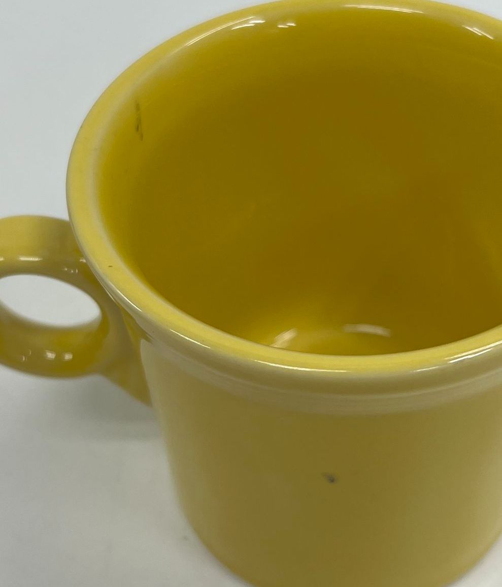 Fiesta Ring Handle Coffee Mugs Lot of 7 HLC USA Cobalt Green Yellow Orange