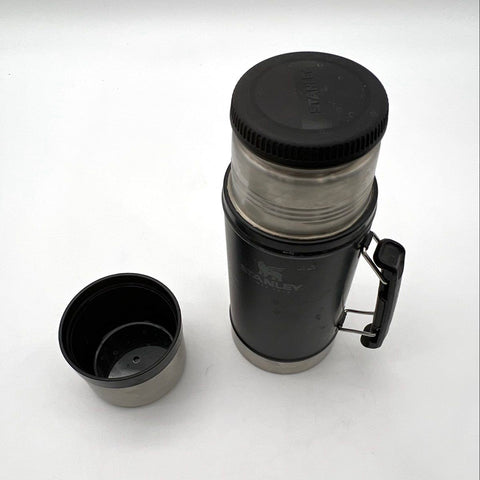 Stanley Classic Vacuum Insulated Thermos Black 1.1 Qt Stainless Steel Bottle