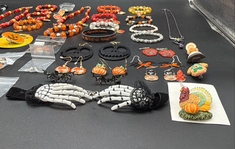 Halloween Fall Thanksgiving Jewelry Lot 40+ Pc Necklaces Bracelets Earrings 2lb