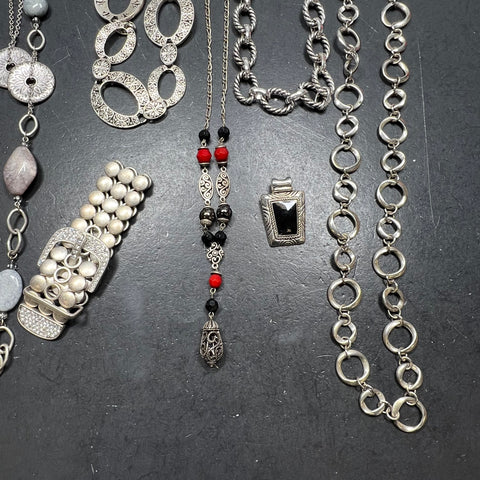 Lot of Premier Designs Jewelry Necklaces Pendant Styles Vary Silver Tone