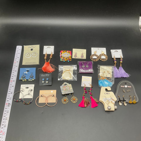 Fashion Earring Lot 20 Pairs Nordstrom Vera Wang Francesca's Liz Claiborne Hoop